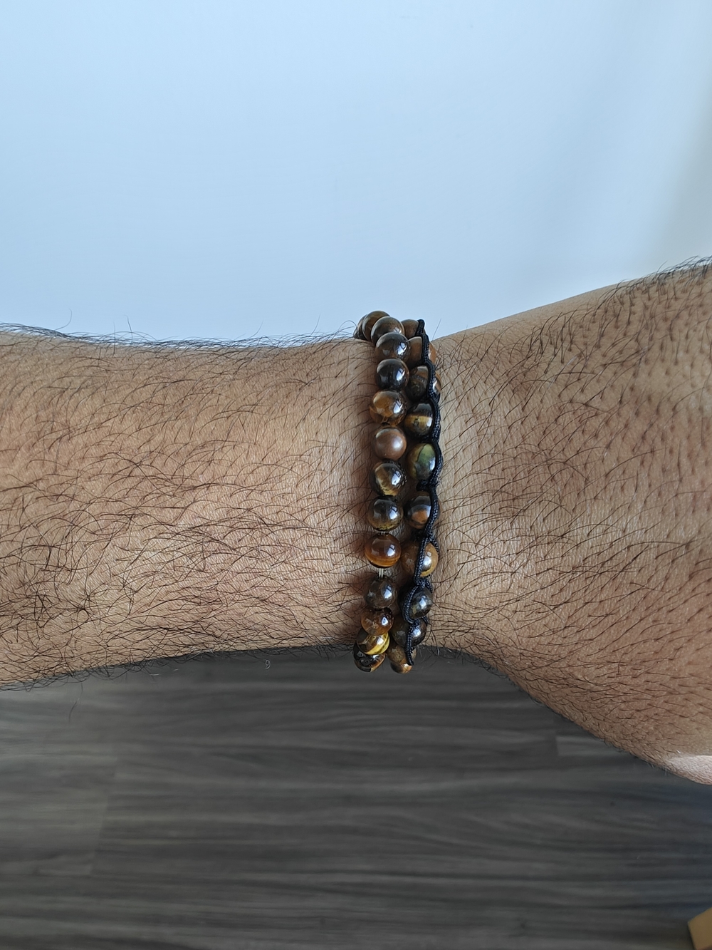 Double Strand Beaded Bracelet - Brown Tiger Eye